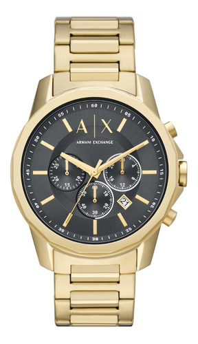 Reloj Hombre Ax Banks Chrono Acero Color de la correa Dorado