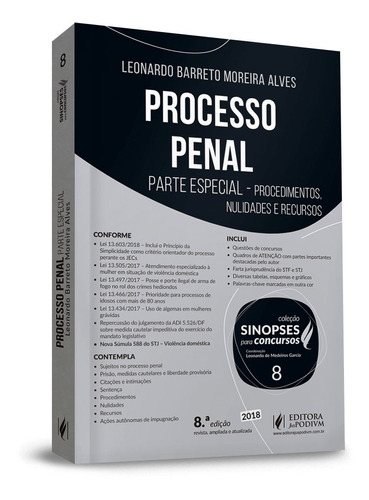 Processo Penal  Parte Especial Vol. 8 8ª Edição  (2018)