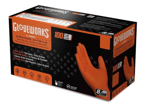 Guantes De Nitrilo Para Mecanica De 8 Micras Marca Glovework