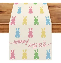Comprar Camino De Mesa De Pascua Con Conejo Multicolor, Camino De Me