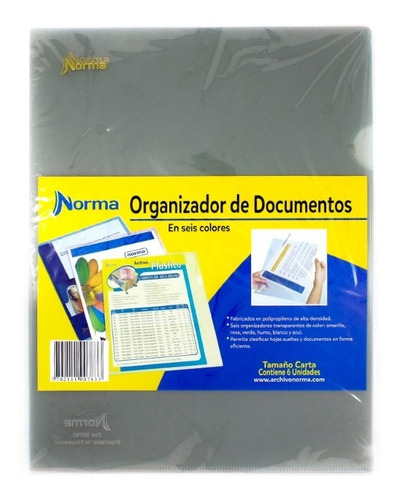 Organizador De Documentos Norma Carta X 6 Uds Ref. 500783