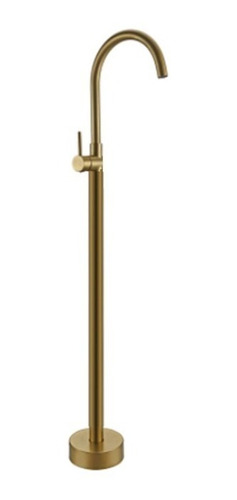 Llave Grifo Mezcladora De Piso Lavabo-tina Oro Satinado T D