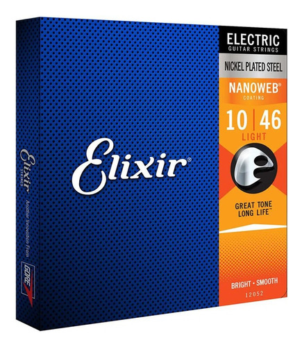 Encordoamento Elixir Nanoweb 10-46 12052 Original C/ Nf-e