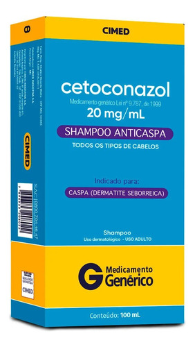 Cetoconazol 20mg/ml Shampoo Anticaspa 100ml Cimed