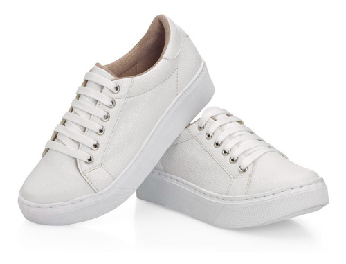 Imagen 1 de 10 de Zapatillas Mujer Plata Sneaker Plataforma Mujer Ultima Moda