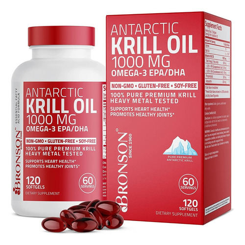 Aceite Krill 1000 Mg Bronson - Uni - Unidad A $2224