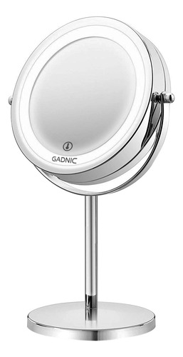 Espejo Para Maquillaje Con Luz Led Gadnic Gmd710 Profesional 7x/1x Reversible Blanco