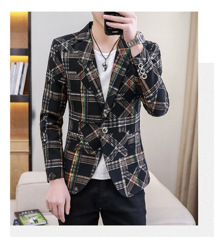 Traje Casual De Un Botón/top De Estilo Coreano For Hombre
