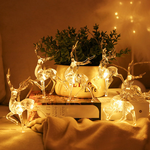 Luces Navideñas Para Interiores Con Diseño De Reno, 10 Luces