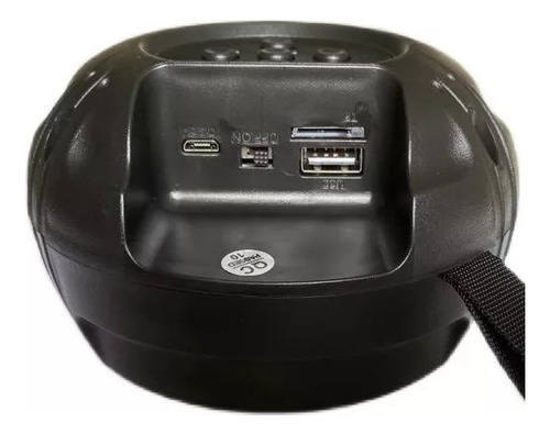 Alto Falante Caixinha Som Bluetooth Pendrive Led 5w Zqs1203 Cor Preto 110v/220v