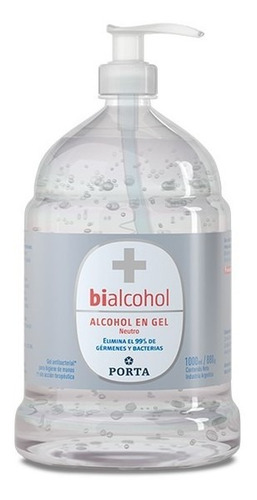 Alcohol En Gel Neutro 1 Litro 1000ml Bialcohol Rex