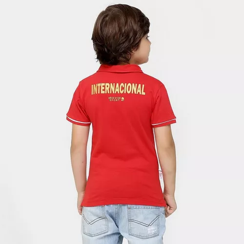 Camisa Polo Infantil Internacional Feminina Oficial - Cia Bebê