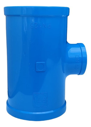 1 Conexão Te Soldável Pvc Azul Irrigação 100x50 Mm