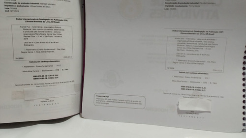 Matematica 6° Ano Arariba Plus 9788516112615 Lot 2 Liv 2022 (Usado)