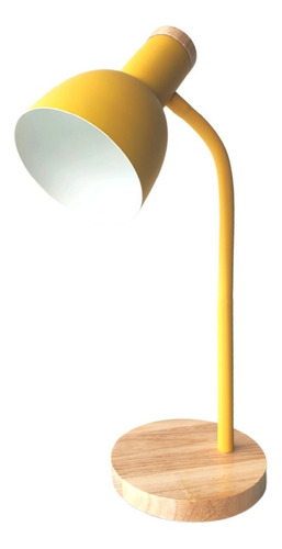 Luminária Mesa 50cm Abajur Flex Articulada Giro 360 Silicone Cor da cúpula Amarelo