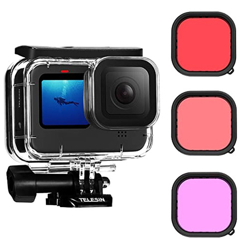 Estuche Impermeable Paquete De 3 Filtros De Buceo Gopro...