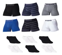 Comprar Boxer X12 Stone Surtido + 12 Pares Medias Invisibles Stone