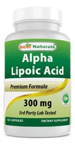 Comprar Ácido Alfa Lipoico 300mg Con 120 Cápsulas Antioxidante 
