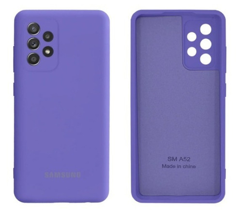 Capa Capinha De Silicone Compatível A52 /a52s Int. Aveludad0 Cor Roxo