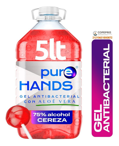 Gel Antibacterial Para Manos 5lt Calidad Premium Cofepris Fragancia Cereza