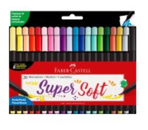 Marcadores Faber Castell Punta Pincel Super Soft X 20colores