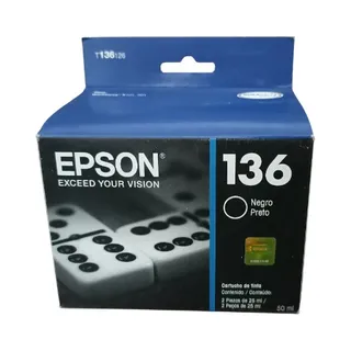 Cartucho De Tinta Epson 136 Negro T136126 Original Para K101