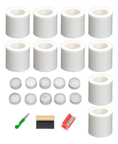10pcs Billard Cue Stick Ferrules Set Compacto Instalación