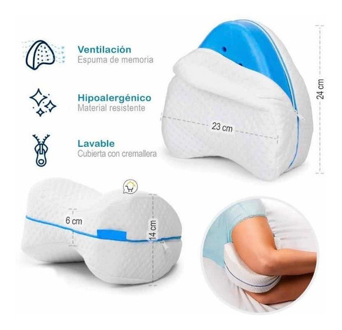 Almohada Ortopédica Piernas Espuma Viscoelástica Cojín B-38
