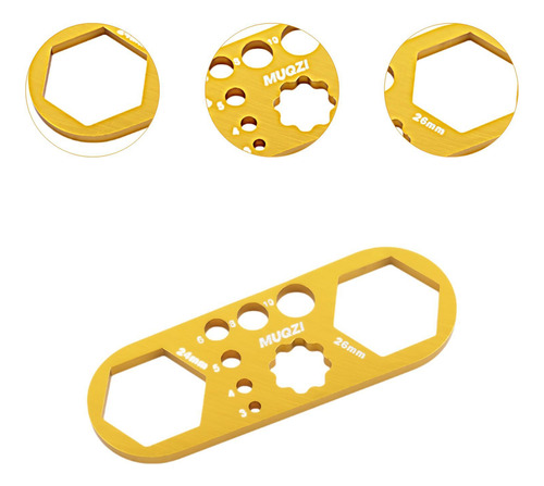 2 Llave Para Tapa De Horquilla De Bicicleta, Oro 24 Mm 26 Mm