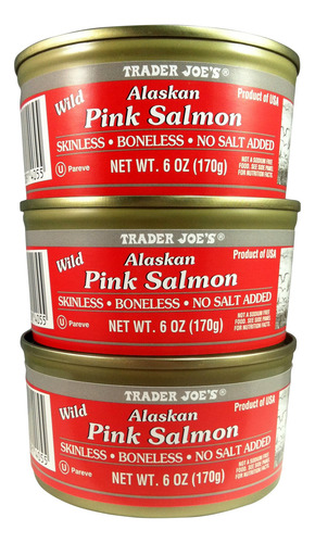 Salmón Salvaje De Alaska Sin Piel Y Sin Hueso 170 G 3 Latas