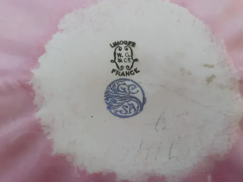 Antigua Salivera Escupidera Porcelana Limoges Gath Y Chaves (Usado)