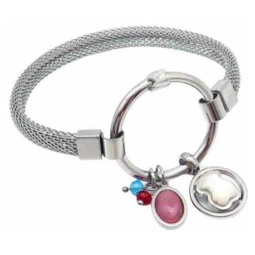 Pulsera Tous Acero De Titanio Dijes De Piedras