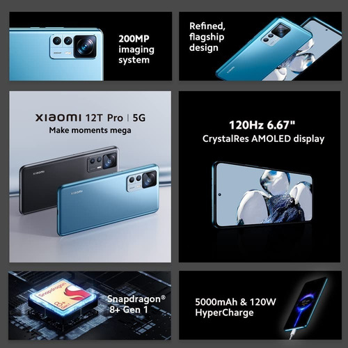 Imagen 4 de 4 de Telefono Xiaomi 12t Pro 12gb Ram 256gb Rom 6.67 Inch 200mp