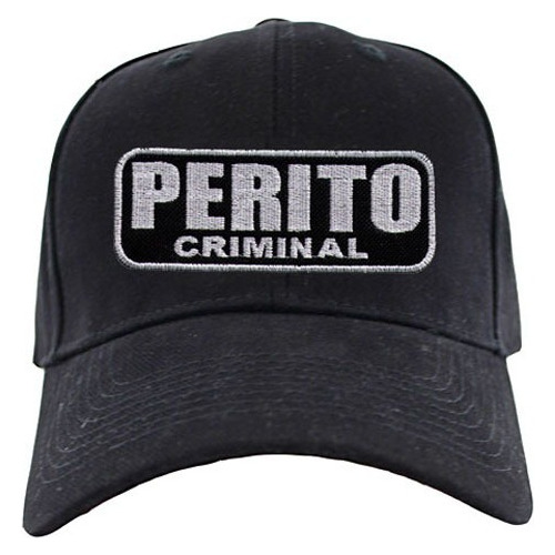 Boné Bordado - Perito Criminal Cor Preto