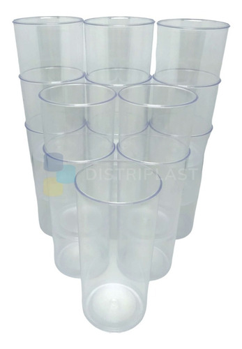 Imagen 7 de 10 de Vasos De Plástico Transparente Vasos Acrílico Alto 250ml X50