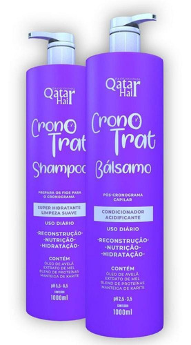 Kit Shampoo+ Bálsamo Cronotrat Para Cronograma 1l Troia Hair