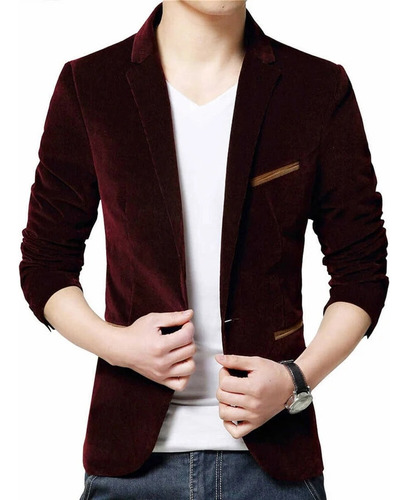 Chaqueta De Terciopelo Formal Para Hombre, Estilo Blazer, Ca