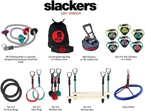 Slackers Extreme Ninjaline Kit (30 Y 50 Variedades) (50 )