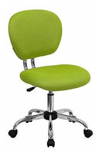 Silla De Trabajo De Malla Con Respaldar Medio Flash Furnitur