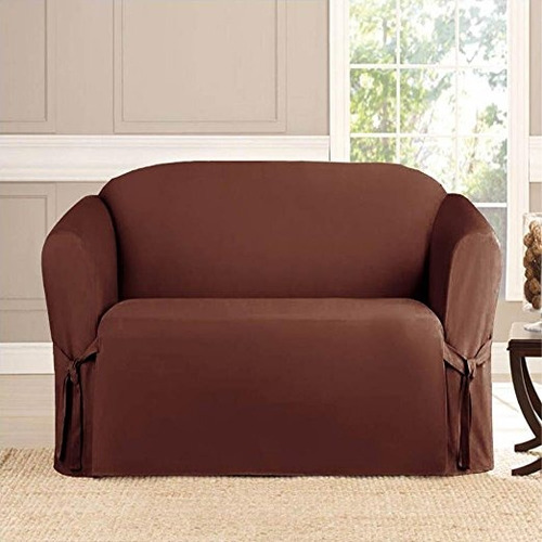 Microsuede Muebles Funda Sofá 70 X 120- Brown