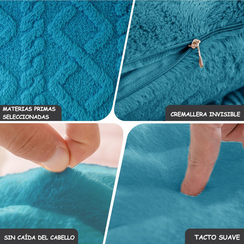 Y Juego De 2 Fundas De Almohada De Felpa Geométricas,