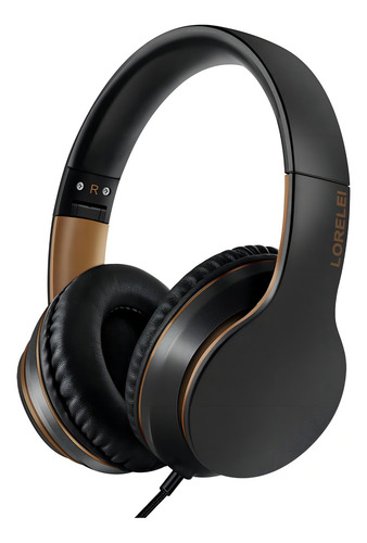 Audifonos Con Microfono Lorelei X6 Livianos Y Plegables Color Negro