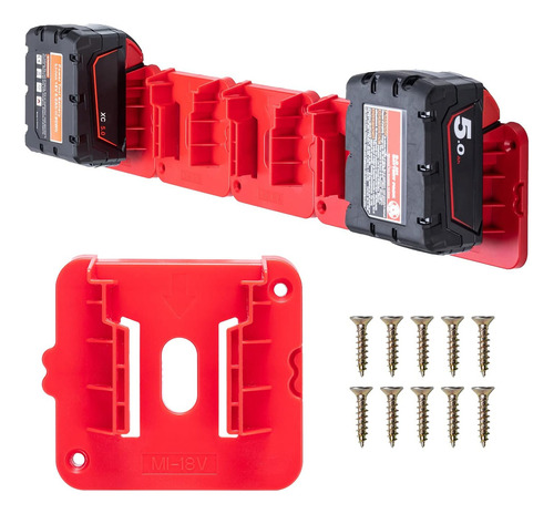 Crtbelfy Soporte De Batería Para Batería Milwaukee M18 De