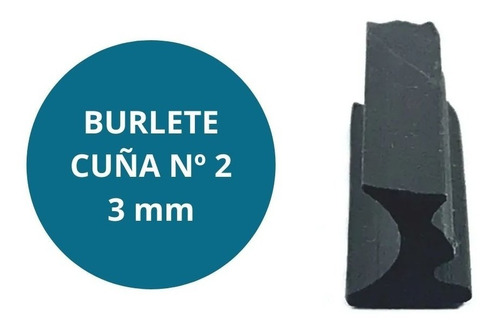 Burlete Cuña 3mm = (nº2) - Puerta Ventana Aluminio X 100 Mts
