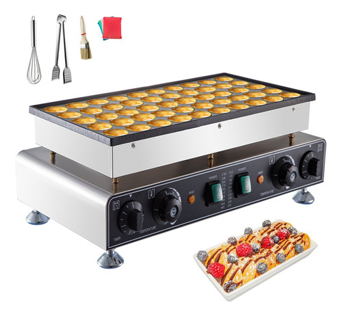 Máquina De 50 Mini Hotcakes Industrial Eléctrica Waffles