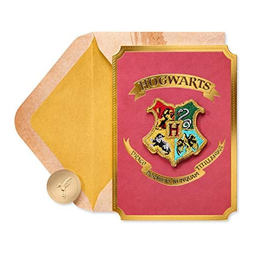 Tarjeta Blanco De Harry Potter (escudo De Hogwarts)