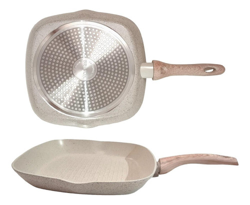 Panela Grill Ceramic Life Fogão Indução Brinox 28cm 2 Litros