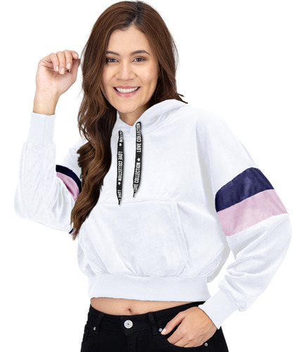  Hoddie Cropped Mujer Casual Capucha Ligera Roosevelt A209