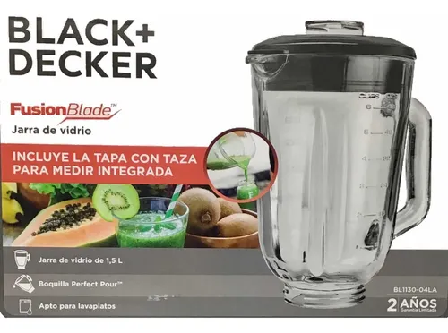 Jarra Vidrio Tapa Para Licuadora Black And Decker Fusi n 129.900