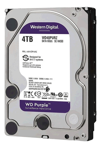 Western Digital Disco Rigido 4tb Sata 64mb Purple Wd4 Ppct